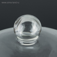 Подставка для десертов керамическая с крышкой-клош на деревянной ножке &laquo;Эстет&raquo;, d=24,5 см, цвет белый