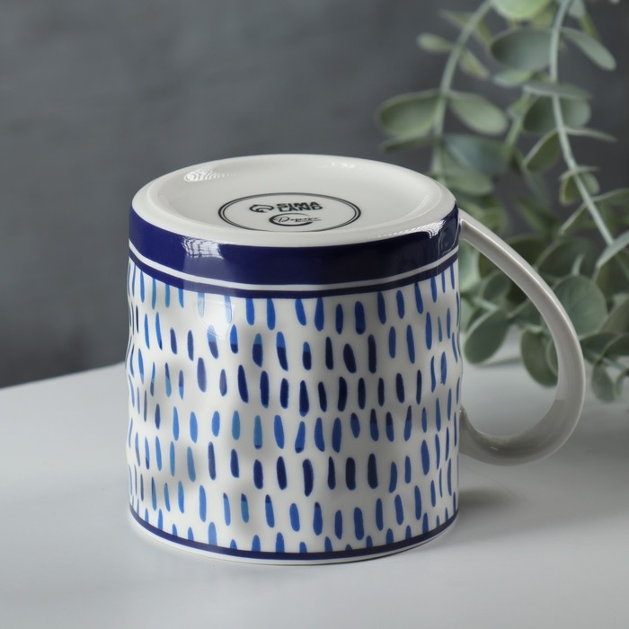 Кружка керамическая Rain, 350 мл, цвет белый