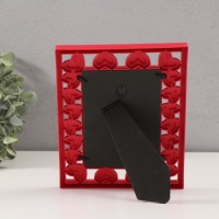 Фоторамка пластик 10х15 см "Сердечность" красная 22,5х17 см