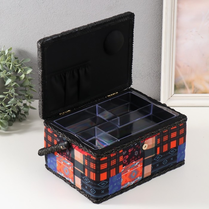 Шкатулка для рукоделия "Пэчворк. Узоры" 19х26х14,5 см