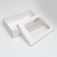 Коробка подарочная складная, упаковка, &laquo;Белая&raquo;, с окном 30 х 20 х 9 см