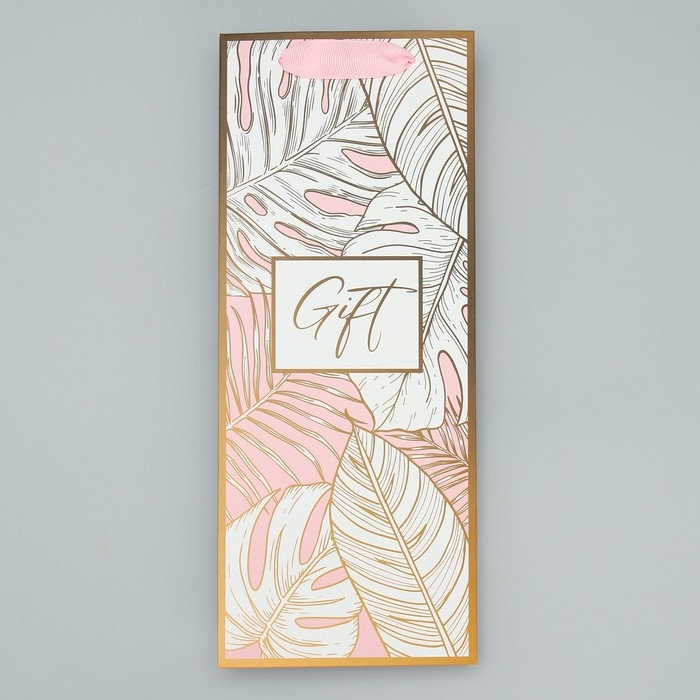 Пакет подарочный под бутылку, упаковка, &laquo;Подарочек&raquo;, 13 х 32 х 11.3 см