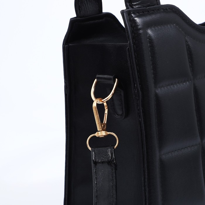 Сумка женская тоут на молнии, цвет чёрный Сумка женская тоут на молнии, цвет чёрный