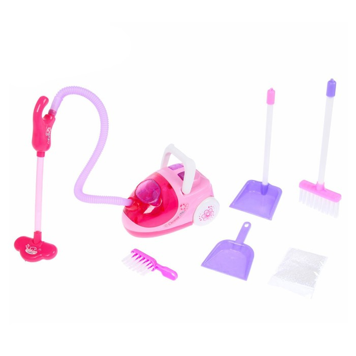Набор &laquo;Хозяюшка&raquo;: пылесос со светом и звуком, принадлежности для уборки