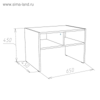 Стол приставной Лофт, Дуб сонома