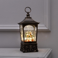 Светодиодная фигура «Фонарь с новогодним городом» 13.5 × 28.5 × 13.5 см, пластик, батарейки ААх3 (не в комплекте), USB, свечение тёплое белое Светодиодная фигура «Фонарь с новогодним городом» 13.5 × 28.5 × 13.5 см, пластик, батарейки ААх3 (не в комплекте), USB, свечение тёплое белое