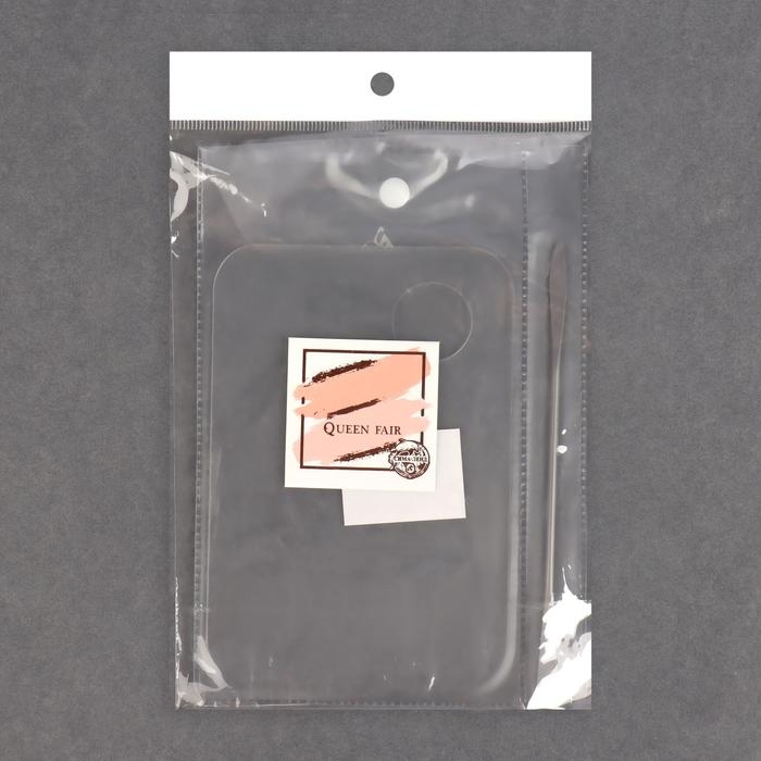 Палитра для смешивания лаков, 10 &times; 15 см, с шабером 15 см, цвет прозрачный глянцевый