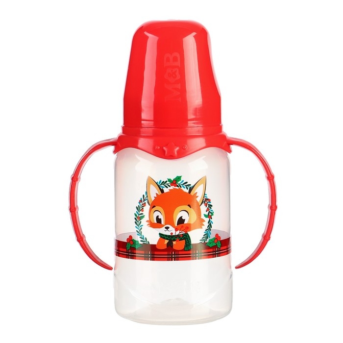 Подарочный набор новогодний &laquo;Наше счастье&raquo;: бутылочка для кормления 150 мл. + пустышка силикон ортодонтическая, Крошка Я