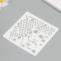 Трафарет новогодний "Змеиный принт" 15х15 см