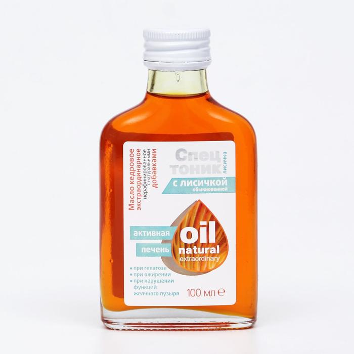 Кедровое масло &laquo;Спецтоник лисичка&raquo;, с лисичкой обыкновенной, чистка печени от гельминтоза и токсин, 100 мл