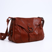 Сумка-мешок на молнии цвет коричневый Сумка-мешок на молнии цвет коричневый