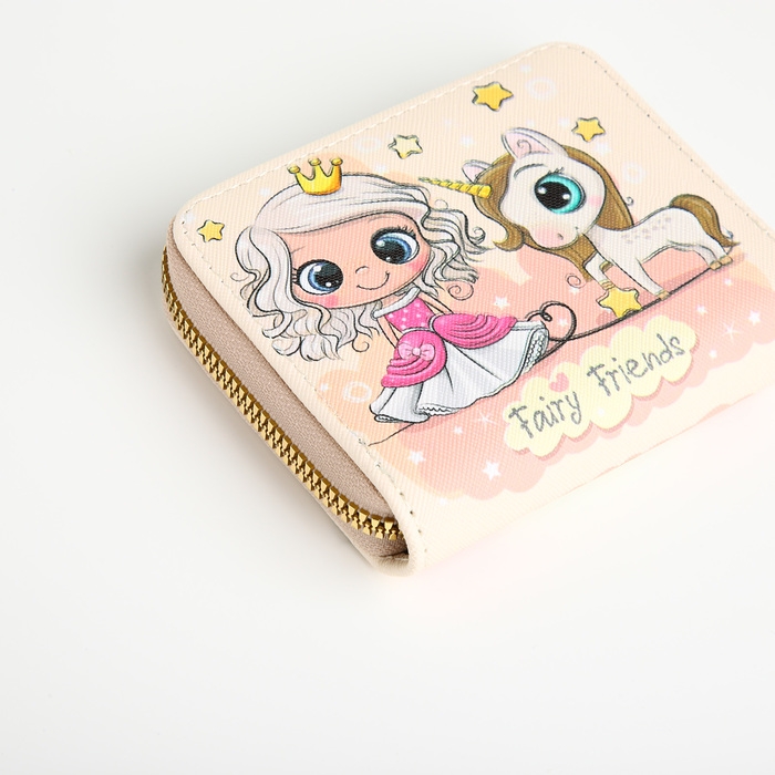 Кошелёк на молнии, цвет бежевый Кошелёк на молнии, цвет бежевый