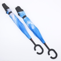 Зонт - наоборот &laquo;Небеса&raquo;, механический, 8 спиц, R = 53/60 см, D = 120 см, цвет МИКС