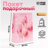 Пакет ламинированный &laquo;Праздничное настроение&raquo;,  30 &times; 41,5 &times; 12 см