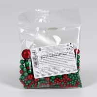 KONFINETTA Кондитерская посыпка глиттером &laquo;Сказочный новый год&raquo; мягкая: красный и зелёный, 40 г.