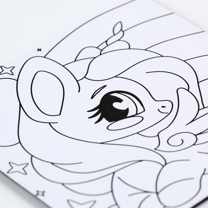 Магнит-раскраска «Единорожка», 10 × 10 см Магнит-раскраска «Единорожка», 10 × 10 см