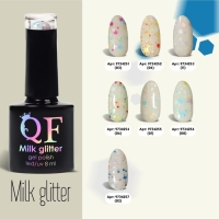 Гель лак для ногтей, «MILK GLITTER», 3-х фазный, 8мл, LED/UV, цвет прозрачный (02) Гель лак для ногтей, «MILK GLITTER», 3-х фазный, 8мл, LED/UV, цвет прозрачный (02)