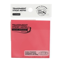 Блок с липким краем 76мм х 76мм 50л пластик прозрачный коралловый перламутр Блок с липким краем 76мм х 76мм 50л пластик прозрачный коралловый перламутр