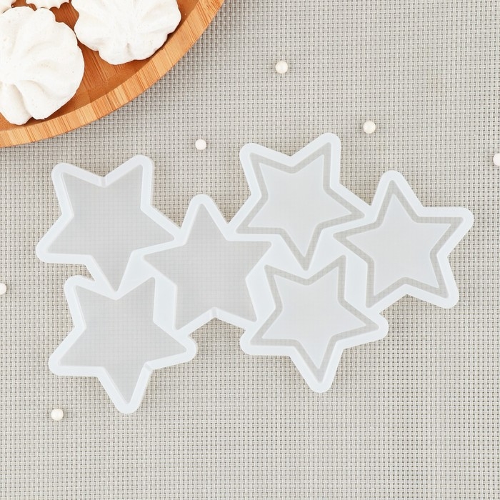 Силиконовый молд для леденцов и шоколада &laquo;Погремушка Звезды&raquo;, цвет прозрачный