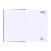 Ежедневник датированный 2025 года, deVENTE. Flag, Attomex. Arkona, твердая обложка бумвинил с поролоном, ляссе, блок 70 г/м2, красный