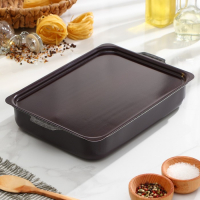 Противень «Хозяюшка», 23×30 см, h= 6 см, металлическая крышка, антипригарное покрытие, цвет бордовый Противень «Хозяюшка», 23×30 см, h= 6 см, металлическая крышка, антипригарное покрытие, цвет бордовый