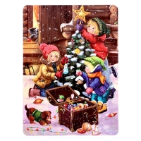 Набор пазлов в рамке &laquo;Здравствуй, Новый год&raquo;, 35, 42, 54 детали, в пакете
