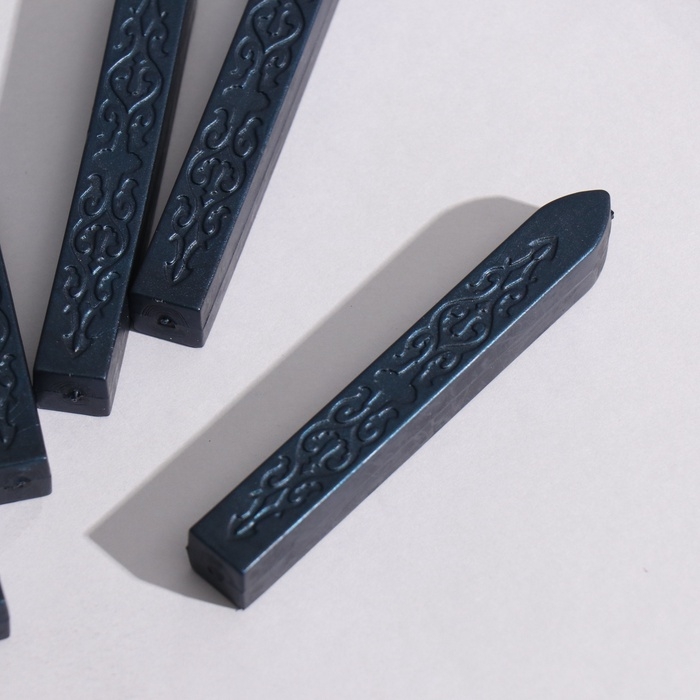 Сургуч для печати стержень "Благородный синий" перламутр 1,1х1,1х9 см