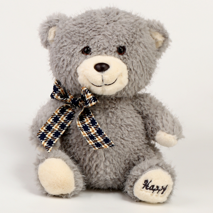 Мягкая игрушка «Мишка», с бантиком, 24 см, цвет серый Мягкая игрушка «Мишка», с бантиком, 24 см, цвет серый