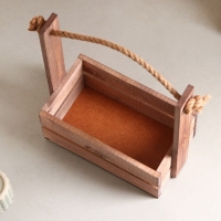 Набор кашпо деревянных 3 в 1 (30.5&times;18.5&times;35; 25.5&times;15&times;30; 20&times;12&times;23) "Аром", Состаренный дуб