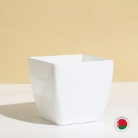 Кашпо для цветов, 13 &times; 13 см, 1,5 л, пластик, белое