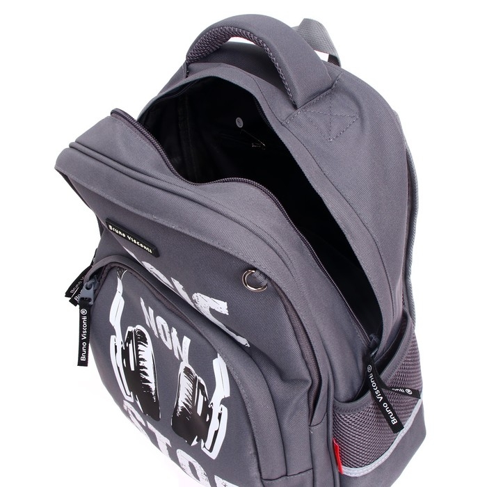 Рюкзак молодежный Bruno Visconti 40 x 30 x 17 см, Music, пенал в подарок