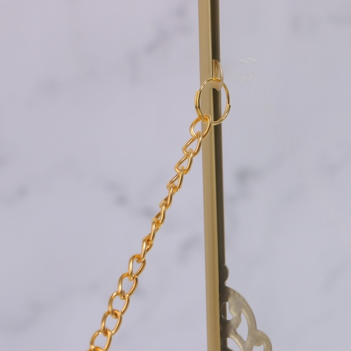 Органайзер для хранения &laquo;GREAT&raquo;, с крышкой, стеклянный, с зеркальным дном, 1 секция, 20 &times; 16 &times; 6,5 см, цвет прозрачный/медный