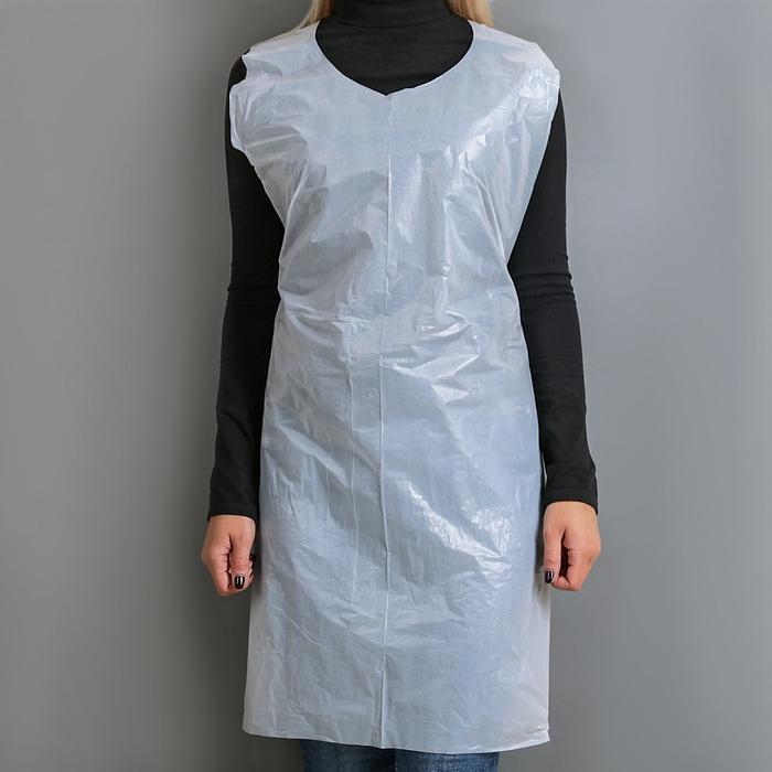 Фартуки одноразовые ПНД, размер M, 108&times;70 см, 100 шт/уп