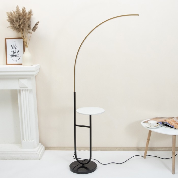 Торшер 19039/1 LED черно-белый 70х30х165 см