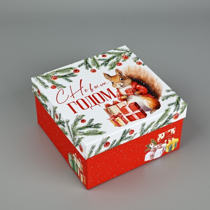 Набор новогодних подарочных коробок 10 в 1 &laquo;Уютный Новый год&raquo;, 10 х10 х 6&ndash;28 х 28 х 15 см, Новый год