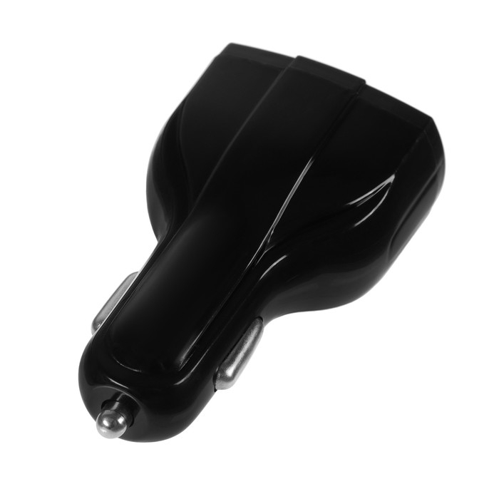 Зарядное устройство Cartage, 12-24 В, 2 USB, Type-C 3.5 А, черный Зарядное устройство Cartage, 12-24 В, 2 USB, Type-C 3.5 А, черный