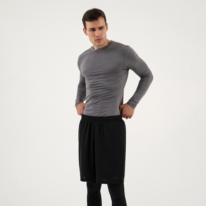 Рашгард мужской с дл. рукавом, базовый, размер L (50), цвет серый