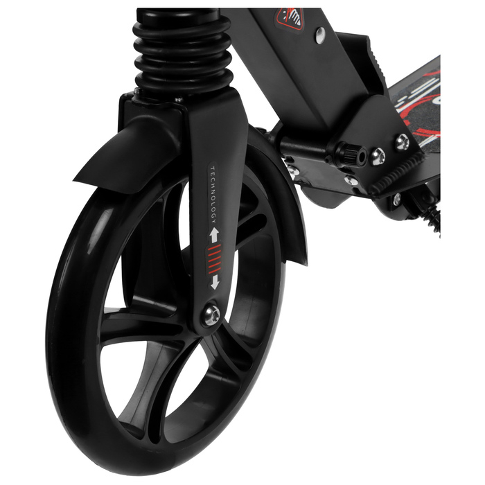 Cамокат городской GRAFFITI Technology 200, складной, колёса PU 200 мм, ABEC 7, амортизатор задний, цвет чёрный Cамокат городской GRAFFITI Technology 200, складной, колёса PU 200 мм, ABEC 7, амортизатор задний, цвет чёрный