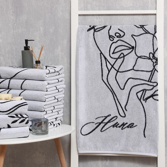 Полотенце именное махровое Этель «Нина» 70х130см, 100% хлопок, 420гр/м2 Полотенце именное махровое Этель «Нина» 70х130см, 100% хлопок, 420гр/м2