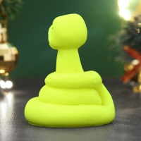 Новый год. Символ 2025. Фигурное мыло "Змейка Ёлочка" желтое, 60г Новый год. Символ 2025. Фигурное мыло "Змейка Ёлочка" желтое, 60г