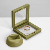 Подставка для украшений «Ромб», 7×3×7 см, цвет зелёный Подставка для украшений «Ромб», 7×3×7 см, цвет зелёный