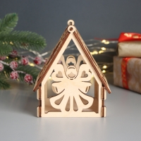 Новогодняя шкатулка-домик "Ангел" 12х10х14 см Новогодняя шкатулка-домик "Ангел" 12х10х14 см