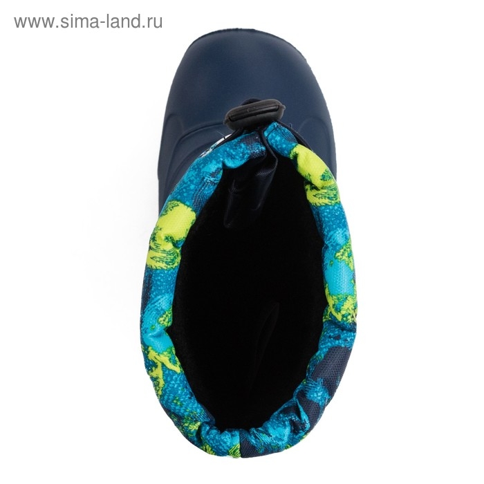 Зимние сапоги детские из ЭВА с комбинированным верхом (синий, 35-36)