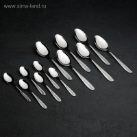 Набор столовых приборов из нержавеющей стали &laquo;Водопад&raquo;, 24 предмета, на подставке, цвет серебряный