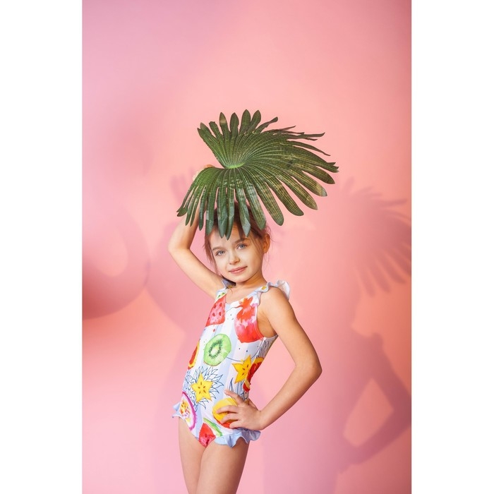 Купальник KAFTAN Купальник KAFTAN "Fruits", рост 110-116 (32), цвет голубой/белый