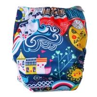 Трусики-подгузник, многоразовый &laquo;Океан&raquo; на кнопках (S,М,L), Крошка Я