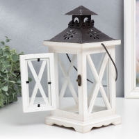 Подсвечник дерево на 1 свечу "Фонарь со ставнями" беж 28х12,5х12,5 см Подсвечник дерево на 1 свечу "Фонарь со ставнями" беж 28х12,5х12,5 см