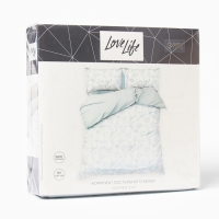 Постельное бельё LoveLife евро Summer day 200х220см,225х240см,50х70см-2шт, жатка, 100% п/э, 100гр/м2