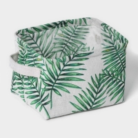 Корзина для хранения с ручками Доляна Доляна &laquo;Тропики&raquo;, 20&times;16&times;13 см