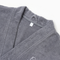 Халат махровый мужск. "Самый лучший" р-р 56-58, серый